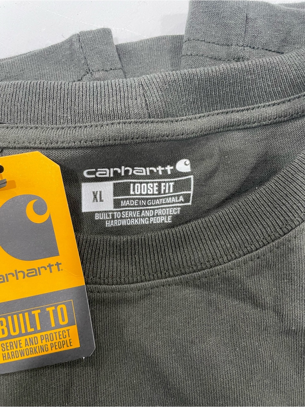Lot of 3 men’s Carhartt loose fit pocket tshirt XL gray black green new - Picture 7 of 7